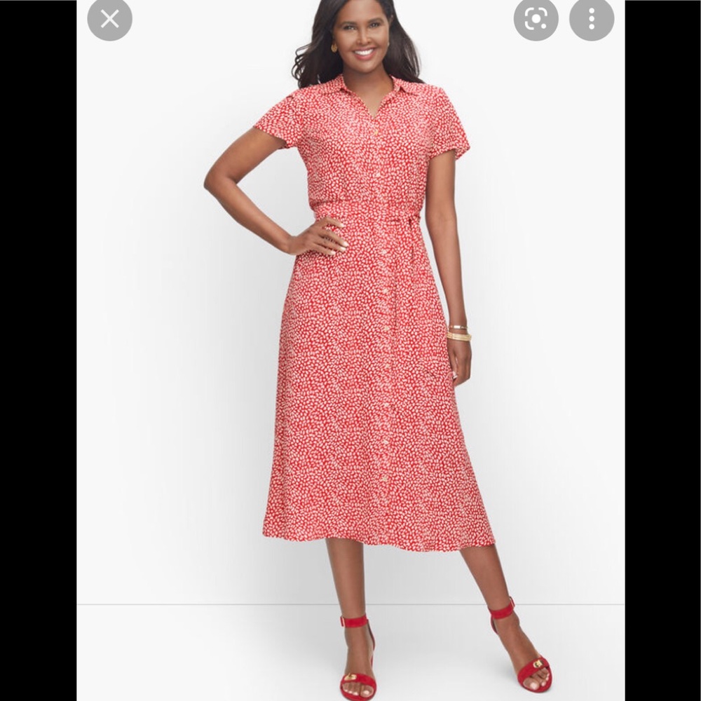 Talbots Leopard tie waist dress NEW